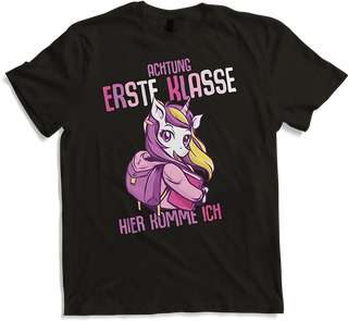 Produktbild von T-Shirt Schulkind 1. Klasse Schulanfänger Schulstart Einhorn Mädchen