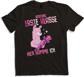 Produktbild von T-Shirt Schulkind 1. Klasse Schulanfänger Schulstart Lama Mädchen