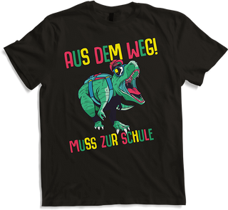 Produktbild von T-Shirt Schulkind Erste Klasse Grundschüler Schulstart Dinosaurier