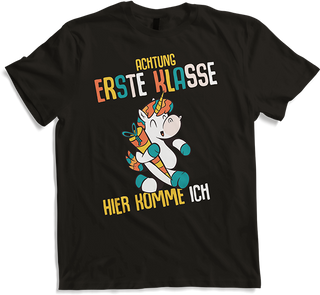 Produktbild von T-Shirt Schulkind Erste Klasse Schulanfänger Schulstart Einhorn