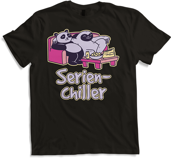 Produktbild von T-Shirt Serienchiller Couch Potatoe Chips Pizza Pand & Faultier