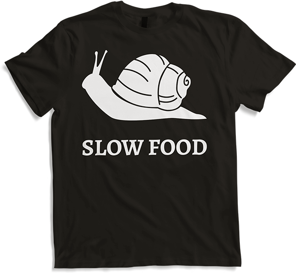 Produktbild von T-Shirt Slow Food Römische Schnecke Lustiger Gourmet Spruch French Cook Chef