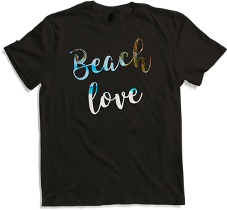 Produktbild von T-Shirt Strand Wellen Palmen Südsee Karibik Urlaub T-Shirt