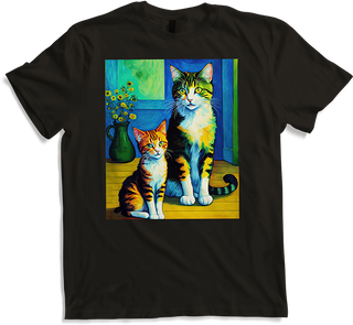 Produktbild von T-Shirt Surreal Impressionistische Katze Impressionismus Katzen Kunst