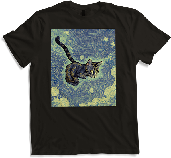 Produktbild von T-Shirt Surreal Impressionistische Katze Impressionismus Katzen Kunst