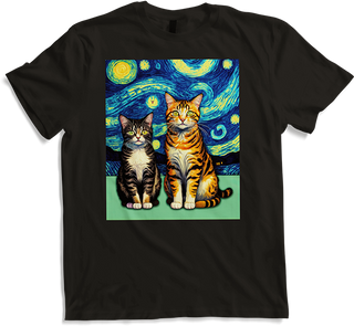 Produktbild von T-Shirt Surreal Impressionistische Katze Impressionismus Katzen Kunst