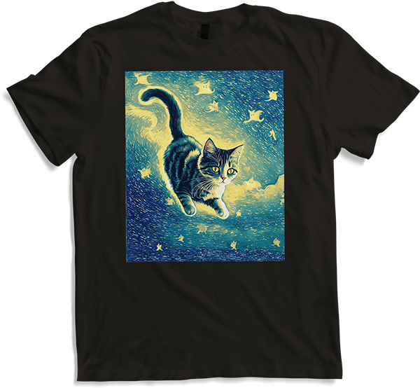 Produktbild von T-Shirt Surreal Impressionistische Katze Impressionismus Katzen Kunst