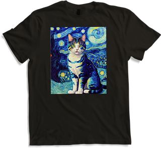 Produktbild von T-Shirt Surreal Impressionistische Katze Impressionismus Katzen Kunst