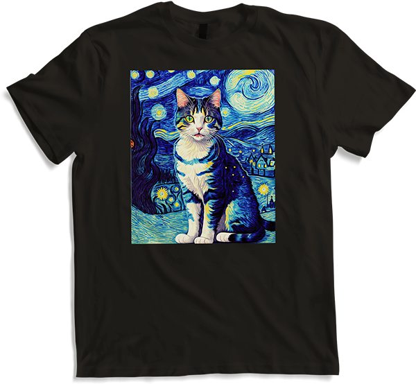 Produktbild von T-Shirt Surreal Impressionistische Katze Impressionismus Katzen Kunst