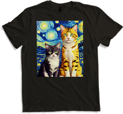 Produktbild von T-Shirt Surreal Impressionistische Katze Impressionismus Katzen Kunst