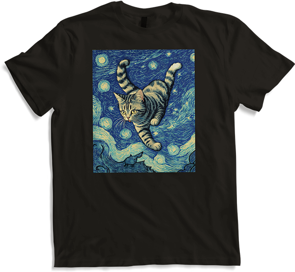 Produktbild von T-Shirt Surreal Impressionistische Katze Impressionismus Katzen Kunst