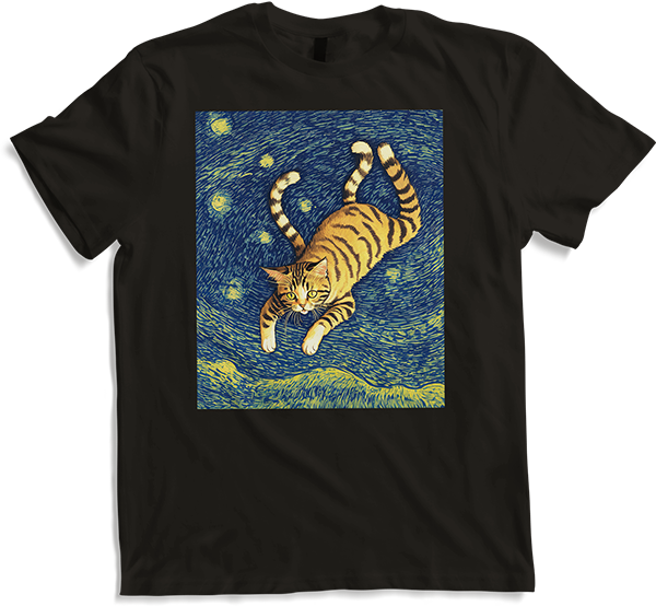 Produktbild von T-Shirt Surreal Impressionistische Katze Impressionismus Katzen Kunst