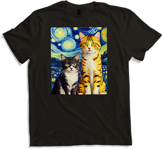 Produktbild von T-Shirt Surreal Impressionistische Katze Impressionismus Katzen Kunst