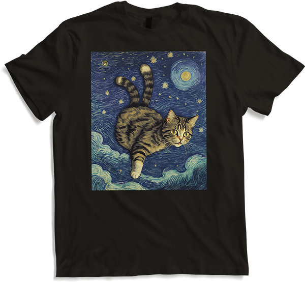 Produktbild von T-Shirt Surreal Impressionistische Katze Impressionismus Katzen Kunst