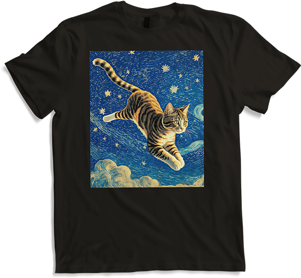 Produktbild von T-Shirt Surreal Impressionistische Katze Impressionismus Katzen Kunst