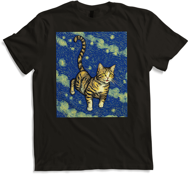 Produktbild von T-Shirt Surreal Impressionistische Katze Impressionismus Katzen Kunst