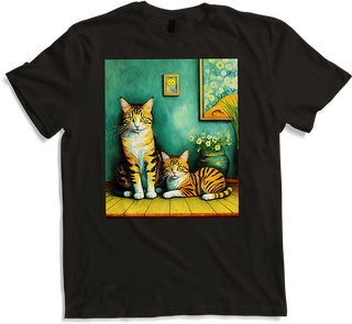 Produktbild von T-Shirt Surreal Impressionistische Katze Impressionismus Katzen Kunst