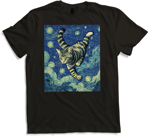 Produktbild von T-Shirt Surreal Impressionistische Katze Impressionismus Katzen Kunst