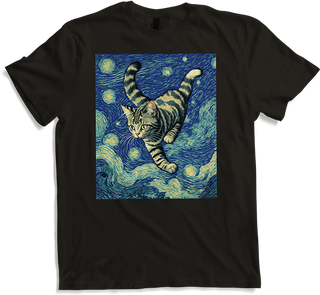 Produktbild von T-Shirt Surreal Impressionistische Katze Impressionismus Katzen Kunst