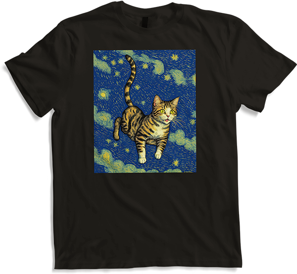 Produktbild von T-Shirt Surreal Impressionistische Katze Impressionismus Katzen Malerei Katze