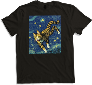 Produktbild von T-Shirt Surreal Impressionistische Katze Impressionismus Katzen Malerei Katze