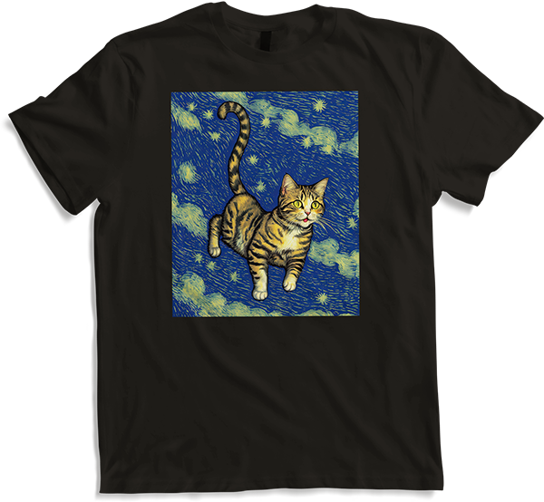 Produktbild von T-Shirt Surreal Impressionistische Katze Impressionismus Katzen Malerei Katze