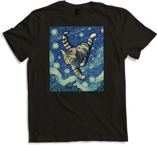 Produktbild von T-Shirt Surreal Impressionistische Katze Impressionismus Katzen Malerei Katze