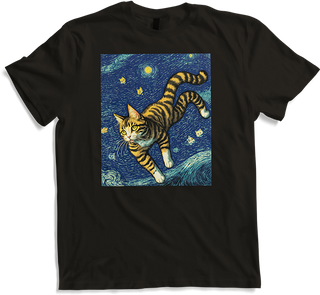 Produktbild von T-Shirt Surreal Impressionistische Katze Impressionismus Katzen Malerei Katze