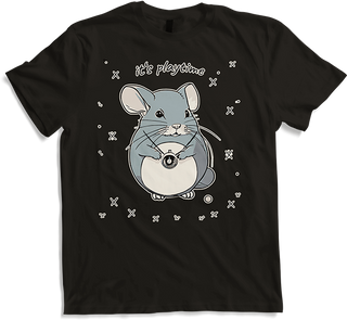 Produktbild von T-Shirt Süße Chinchilla mit Uhr, lustiger Chinchilla-Spruch