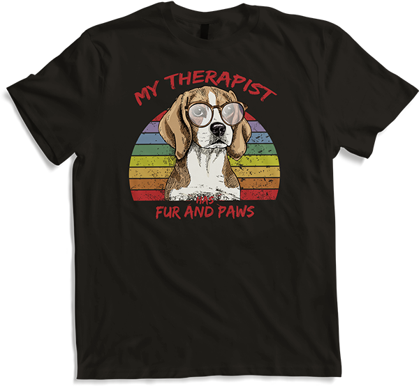 Produktbild von T-Shirt Süßer Beagle | Cooler Spruch | Therapie durch Hund | Retro