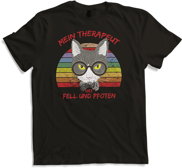 Produktbild von T-Shirt Süßer Kater | Cooler Spruch | Katze als Therapeut | Retro