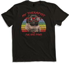 Produktbild von T-Shirt Süßer Mops | Cooler Spruch | Therapie durch Hund | Retro