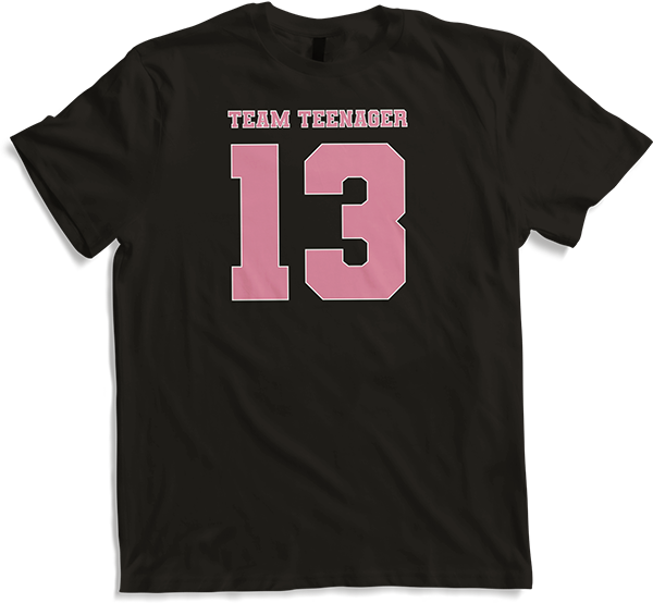 Produktbild von T-Shirt Team Teenager und Offizielles Teenager 13. Rosa Geburtstag Mädchen