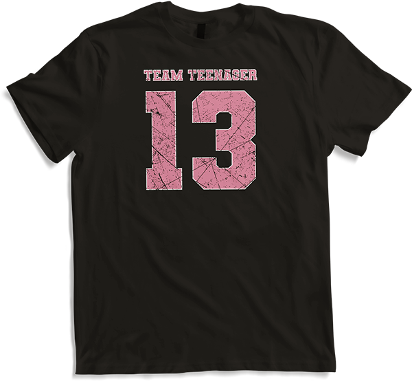 Produktbild von T-Shirt Team Teenager und Offizielles Teenager 13. Rosa Geburtstag Mädchen