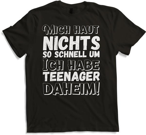 Produktbild von T-Shirt Teenager Daheim Frecher Dad Spruch Vater Eltern Mütter Mama