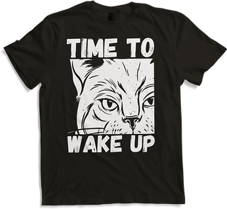 Produktbild von T-Shirt Time To Wake Up Morning Grouch Cat Mom Lustige Katze Spruch