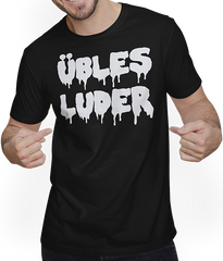 Produktbild von T-Shirt mit Mann Übles Luder Gothic Dark Wave Batcave Spruch Goth Mädchen