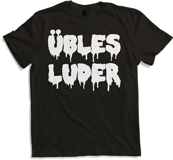 Produktbild von T-Shirt Übles Luder Gothic Dark Wave Batcave Spruch Goth Mädchen