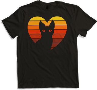Produktbild von T-Shirt Vintage Katze | Retro Herz | Für Katzenbesitzer