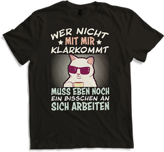 Produktbild von T-Shirt Wer nicht mit mir klarkommt Mädchen Freche Katzen Sprüche