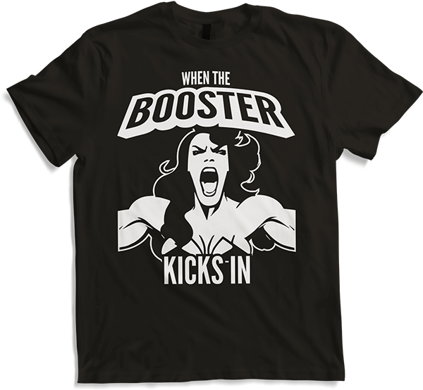 Produktbild von T-Shirt When the Booster Kicks In Muscle Funny Bodybuilding Spruch