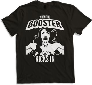 Produktbild von T-Shirt When the Booster Kicks In Muscle Funny Bodybuilding Spruch