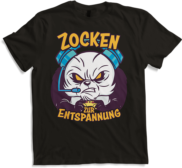 Produktbild von T-Shirt Zocken zur Entspannung Gamer Nerd Panda PC Computer Games