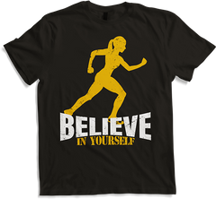 Believe in yourself Girl Running Spruch Women Workout