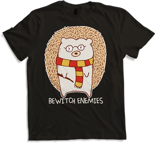 Produktbild von T-Shirt Bewitch Enemies Funny Magic Hedgehog Hexe Spruch Hexerei
