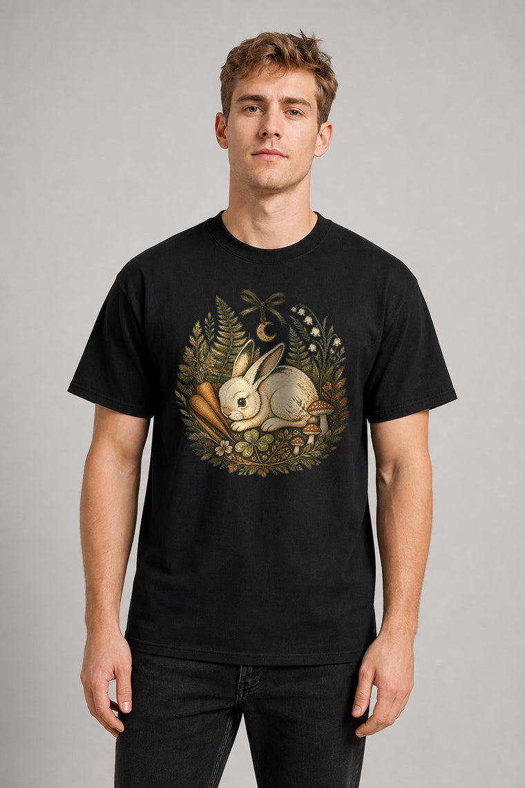 AI Model ai_male Gartenhase mit Karotten T-Shirt
