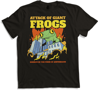 Attack of Giant Frogs Frog Lover Saying Comic Frogzilla