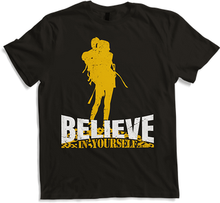 Believe in yourself Girl Hiking Quote Women Walking