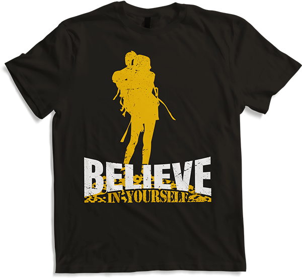 Believe in yourself Girl Hiking Quote Women Walking