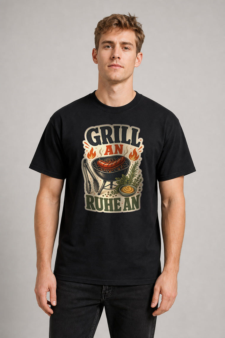 AI Model ai_male Grill An Ruhe An BBQ T-Shirt